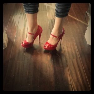 Red Mary Jane Platforms